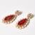 Gold alloy norah polki ruby earrings