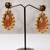 Gold alloy norah polki ruby earrings