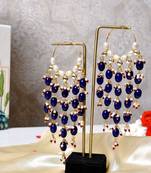 Gold alloy ajani chandbali earrings