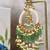 Gold alloy alya chandbali earrings   mint green