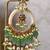 Gold alloy alya chandbali earrings   mint green