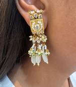 Gold alloy sri kundan earrings