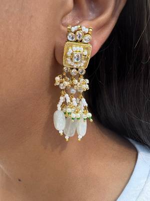 Gold alloy sri kundan earrings 2