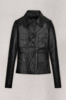 women's black lambskin leather biker jacket classic moto zip style authentic premium 1
