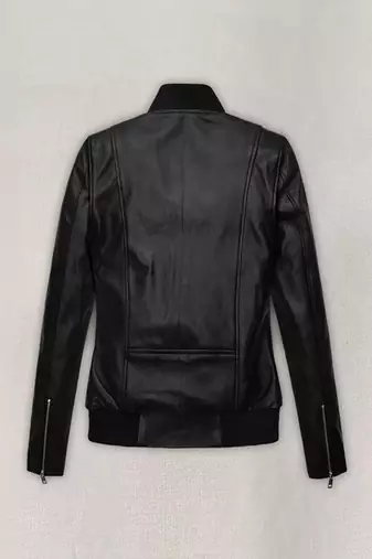 women's black lambskin leather jacket classic zip up style premium