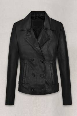 women's black lambskin leather biker jacket classic moto zip style authentic modern 1