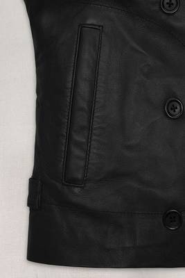women's black lambskin leather biker jacket classic moto zip style authentic modern 3