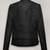 Women’s black leather biker jacket slim fit quilted motorcycle zip-up