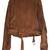Women’s brown suede lambskin leather fringe design  biker jacket slim fit