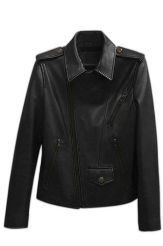 women's black lambskin leather biker jacket classic moto zip style authentic genuine