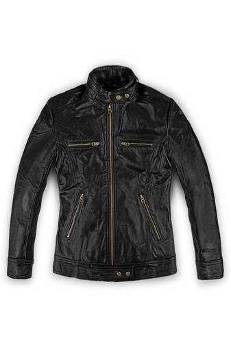women's black lambskin leather biker jacket classic moto zip style authentic refined