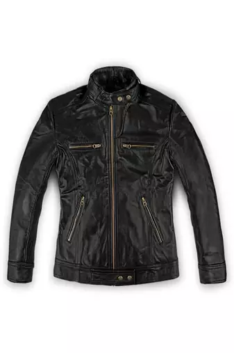 Women’s moto jacket slim fit black lambskin leather stylish biker coat