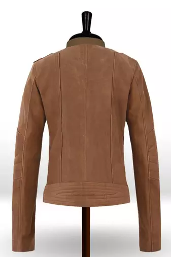 women's black suede leather biker jacket classic moto zip style premium