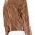 Women’s brown color lambskin leather cropped jacket front casual style