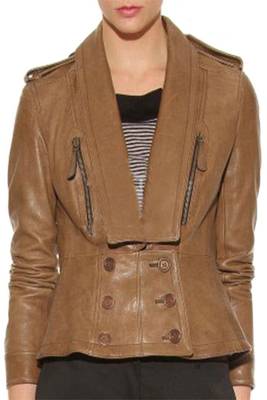 women's genuine lambskin leather jacket classic zip up style premium 2
