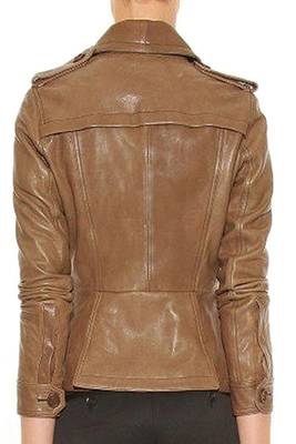 women's genuine lambskin leather jacket classic zip up style premium 3