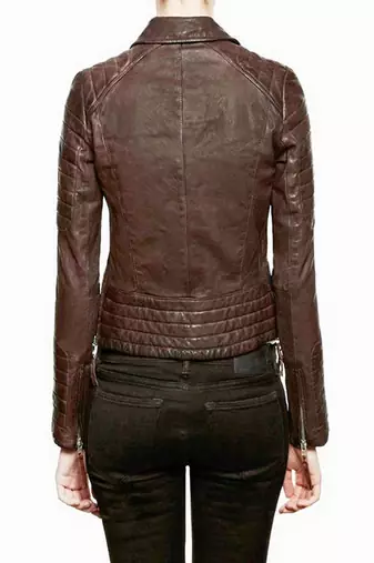 women's brown lambskin leather jacket classic zip up style premium