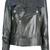 Women’s black lambskin leather jacket minimalist zip front casual style