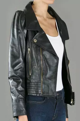 women's black lambskin leather jacket classic zip front style
