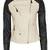 Women’s genuine soft black & white lambskin leather jacket moto biker slim fit classic