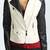 Women’s genuine soft black & white lambskin leather jacket moto biker slim fit classic
