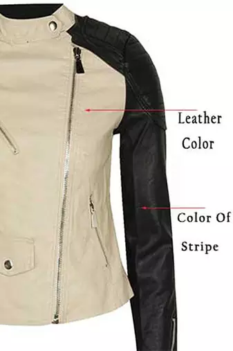 women's black and white lambskin leather biker jacket classic moto premium