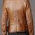 Genuine tan brown color sheepskin jacket women leather coat casual with pocket