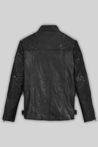 women's black lambskin leather biker jacket classic moto zip style authentic classic