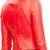Women’s genuine red leather jacket motorcycle jacket zip front slim fit