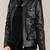Womens genuine black leather jacket vintage slim fit moto biker 4pockets