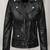 Women’s black genuine leather slim fit classic formal jacket lambskin soft