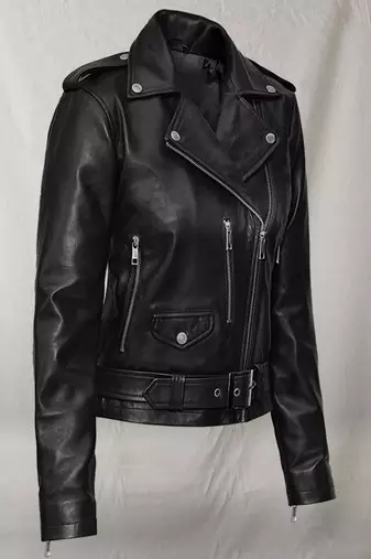 women's black lambskin leather jacket classic zip up style exclusive