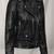 Women’s black genuine leather slim fit classic formal jacket lambskin soft