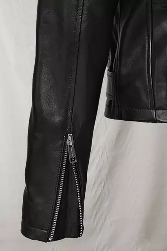 women's black lambskin leather jacket classic zip up style exclusive