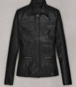 Women’s soft long coat jacket genuine lambskin leather jacket motorcycle zip front coat