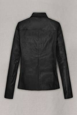 women's genuine lambskin leather biker jacket classic zip front style 2