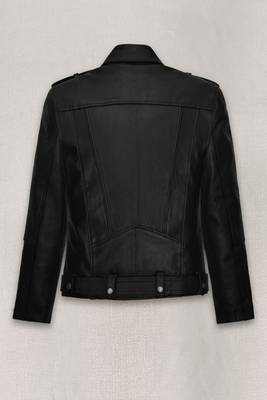 women's black lambskin leather jacket classic zip up style modern 2