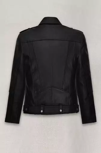 women's black lambskin leather jacket classic zip up style modern