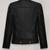 Women’s soft black genuine leather slim fit classic belt jacket lambskin