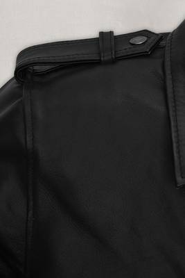 women's black lambskin leather jacket classic zip up style modern 3