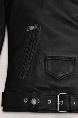 women's black lambskin leather jacket classic zip up style modern 4
