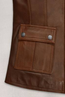 women's brown lambskin leather jacket classic zip up style modern 4