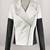 Women white black genuine leather jacket slim fit handmade stylish celebrity look