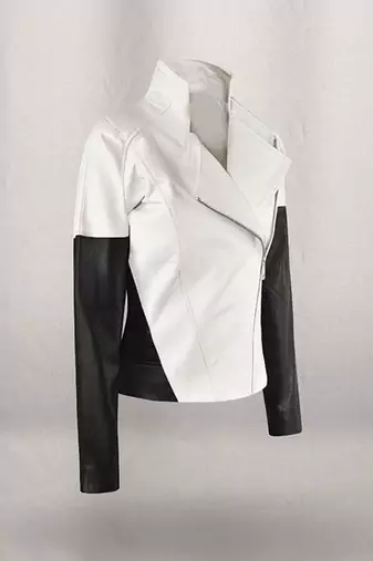women's white lambskin leather jacket classic zip up style exclusive