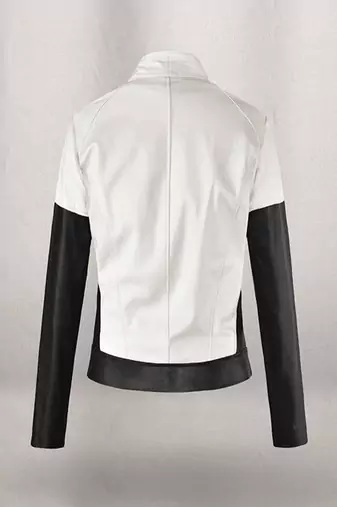 women's white lambskin leather jacket classic zip up style exclusive