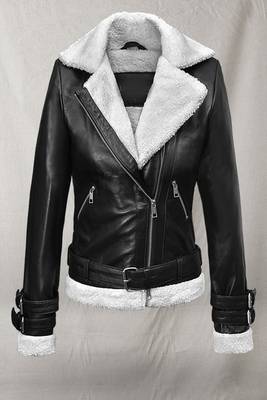 women's white lambskin leather jacket classic zip up style modern 1