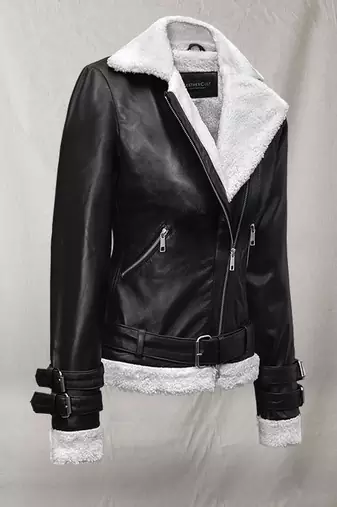women's white lambskin leather jacket classic zip up style modern