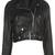 Women’s black color lambskin leather jacket front zipper style