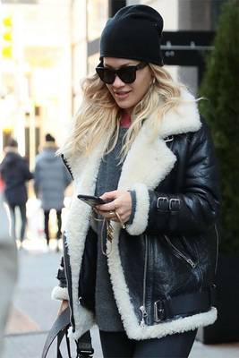 women's teal lambskin leather jacket luxe fur collar trim 1