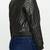 Women’s black color quilted  lambskin leather jacket front zip style rib cuff